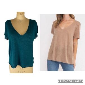 🌷 Project Social T (Urban Outfitters) Turquoise Oversized Knit T-Shirt Size XS